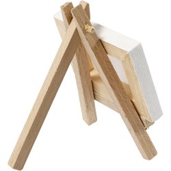 Minil&aelig;rred med staffeli, str. 8x6x1 cm, hvid, 1 stk.