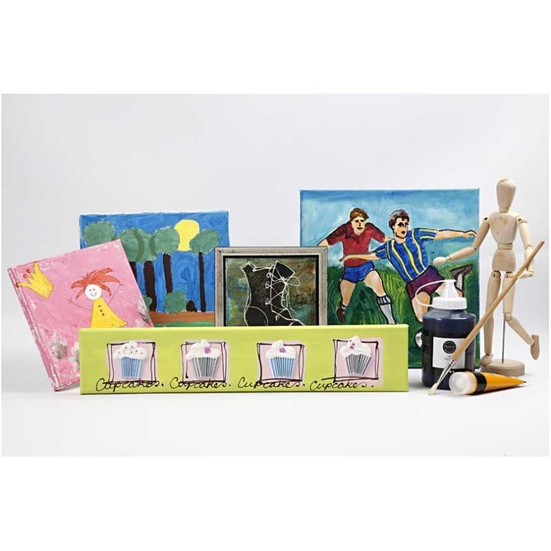 Malerl&aelig;rred, D: 1,6 cm, str. 15x15 cm, 280 g, hvid, 80 stk./ 1 pk.