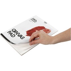 L&aelig;rredsblok, A4, ark 210x297 mm, 280 g, hvid, 10 ark/ 1 stk.