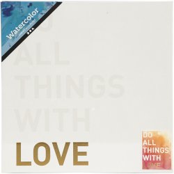 L&aelig;rred med guldtryk til akvarel, H: 25,4 cm, D: 2,54 cm, B: 25,4 cm, hvid, 1 stk.