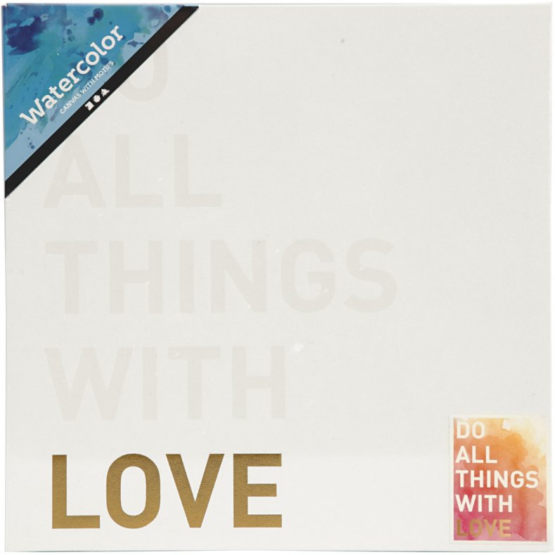 L&aelig;rred med guldtryk til akvarel, H: 25,4 cm, D: 2,54 cm, B: 25,4 cm, hvid, 1 stk.