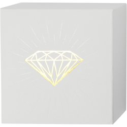 L&aelig;rred med guldtryk til akvarel, H: 10,16 cm, D: 2,54 cm, B: 10,16 cm, hvid, 2 stk./ 1 pk.