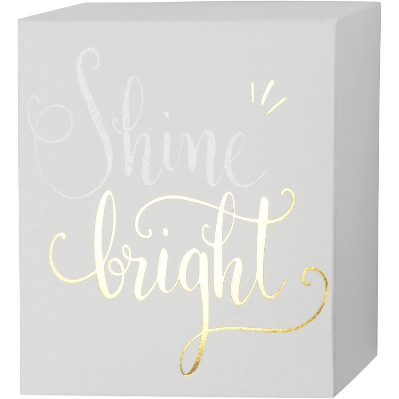 L&aelig;rred med guldtryk til akvarel, H: 10,16 cm, D: 2,54 cm, B: 10,16 cm, hvid, 2 stk./ 1 pk.