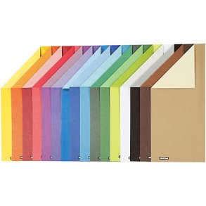 Color Bar Rivepapir, A4, ark 210x297 mm, 100 g, 16 ass. ark/ 1 pk.