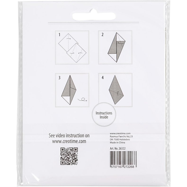 Origamipapir, str. 10x10 cm, 128 g, guld, 20 ark/ 1 pk.