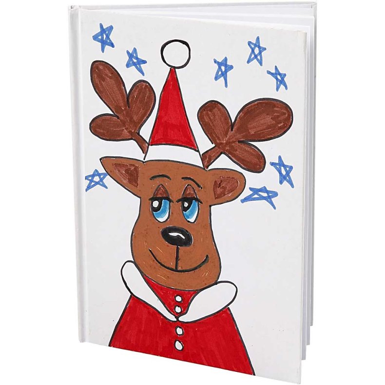 Skitsebog, A5, tykkelse 8 mm, 80 g, hvid, 1 stk.