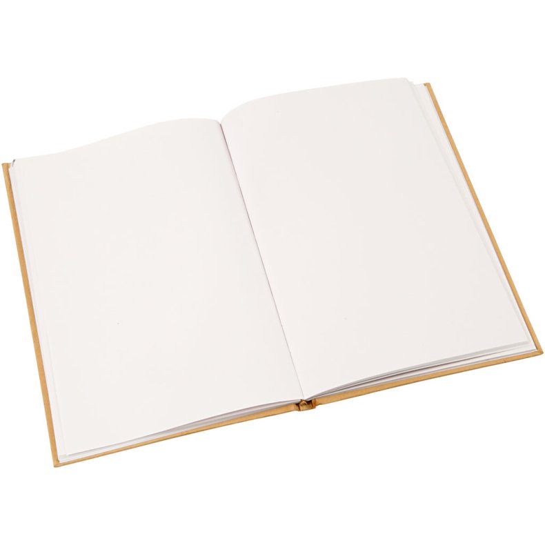 Skitsebog, A5, tykkelse 8 mm, 80 g, brun, 1 stk.