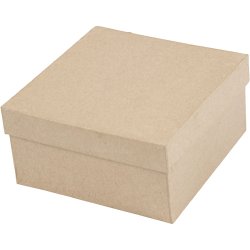 Kvadratiske &AElig;sker, H: 5+6+7,5 cm, str. 10+12,5+15 cm, 3 stk./ 1 s&aelig;t