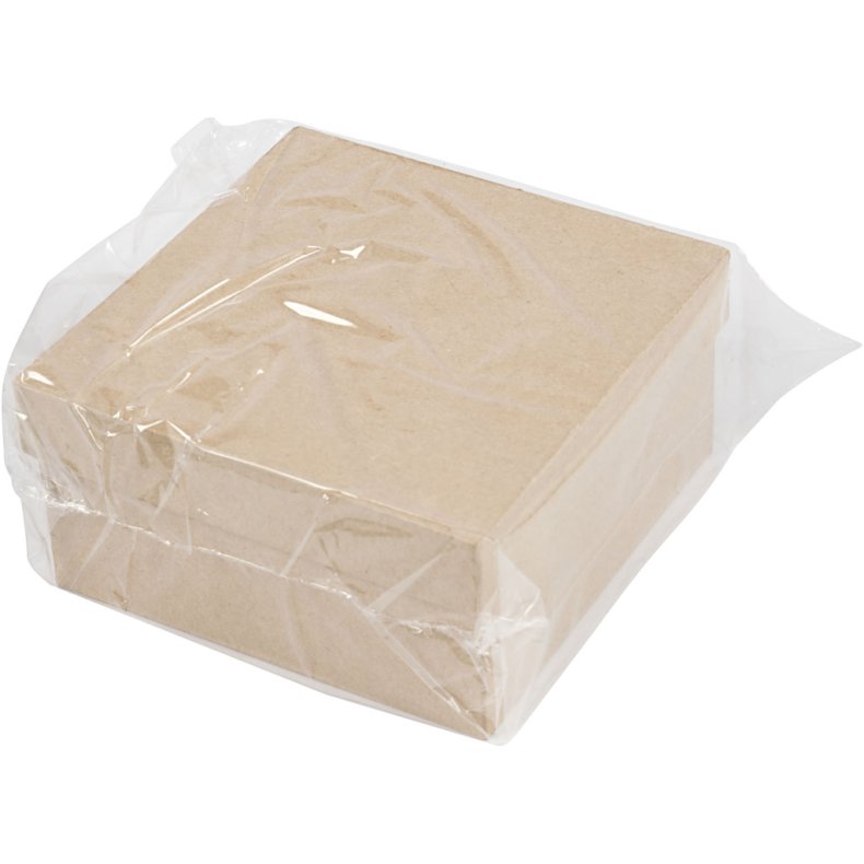 Kvadratiske &AElig;sker, H: 5+6+7,5 cm, str. 10+12,5+15 cm, 3 stk./ 1 s&aelig;t