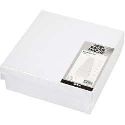 Kvadratiske &AElig;sker, H: 4,5+5+5,5+6+6,5+7+7,5 cm, str. 9+11+13+15+17+19+21 cm, hvid, 7 stk./ 1 s&aelig;t