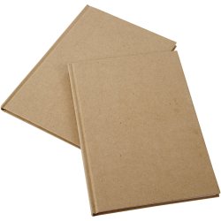 Notesbog, linieret, A5, 60 g, brun, 1 stk.