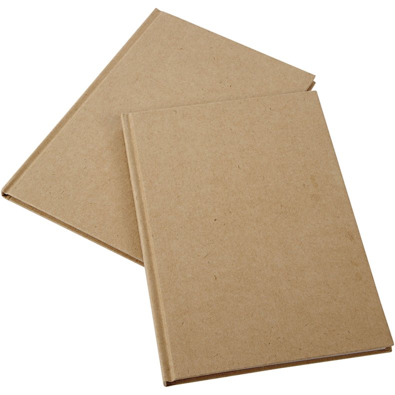 Notesbog, linieret, A5, 60 g, brun, 1 stk.