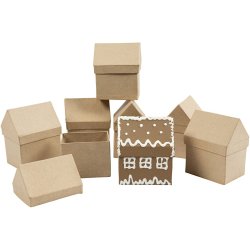 Hus, H: 10,5 cm, str. 6x8,5 cm, 5x4 stk./ 1 pk.