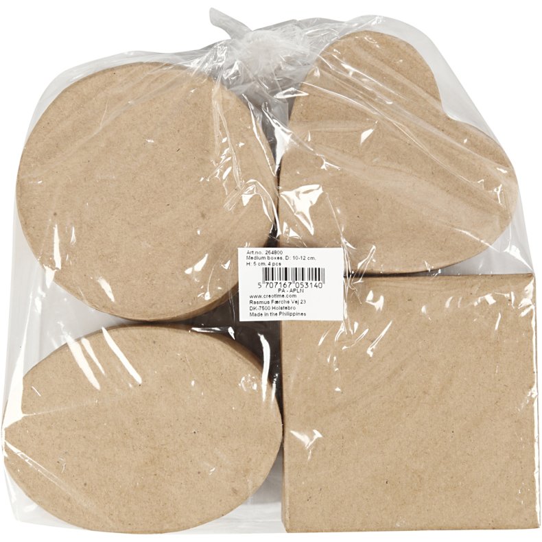 Medium&aelig;sker, H: 5 cm, diam. 10-12 cm, 4 stk./ 1 pk.