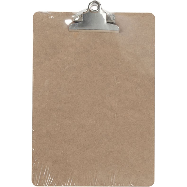 Clipboard/tegneunderlag, A5, str. 19x27x0,3 cm, 1 stk.