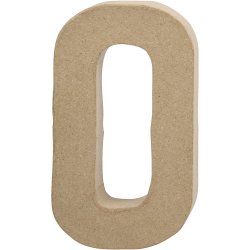 Bogstav, O, H: 20,4 cm, B: 11,5 cm, tykkelse 2,5 cm, 1 stk.