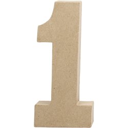 Tal, 1, H: 20,5 cm, B: 9,5 cm, tykkelse 2,5 cm, 1 stk.