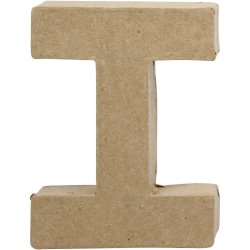 Bogstav, I, H: 10 cm, B: 7,5 cm, tykkelse 1,7 cm, 1 stk.