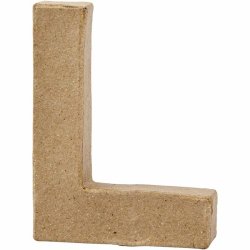 Bogstav, L, H: 10 cm, B: 7,5 cm, tykkelse 1,7 cm, 1 stk.