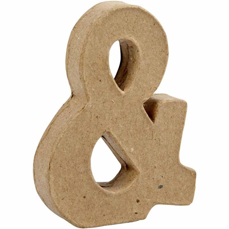 Tegn, &, H: 10 cm, B: 7,5 cm, tykkelse 1,7 cm, 1 stk.