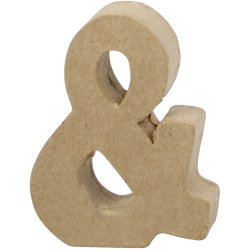 Tegn, &, H: 10 cm, B: 7,5 cm, tykkelse 1,7 cm, 1 stk.