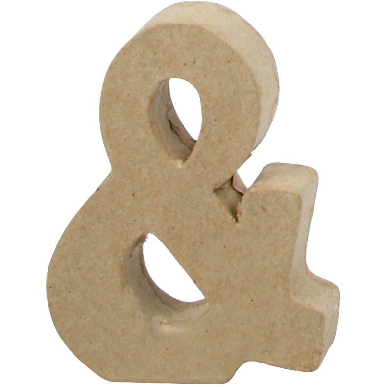 Tegn, &, H: 10 cm, B: 7,5 cm, tykkelse 1,7 cm, 1 stk.