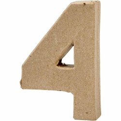 Tal, 4, H: 10 cm, B: 6,8 cm, tykkelse 1,7 cm, 1 stk.