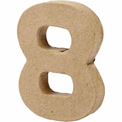 Tal, 8, H: 10 cm, B: 7,6 cm, tykkelse 1,7 cm, 1 stk.