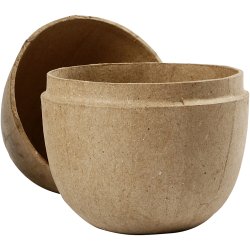 To-delt &aelig;g, H: 12 cm, diam. 9 cm, 1 stk.