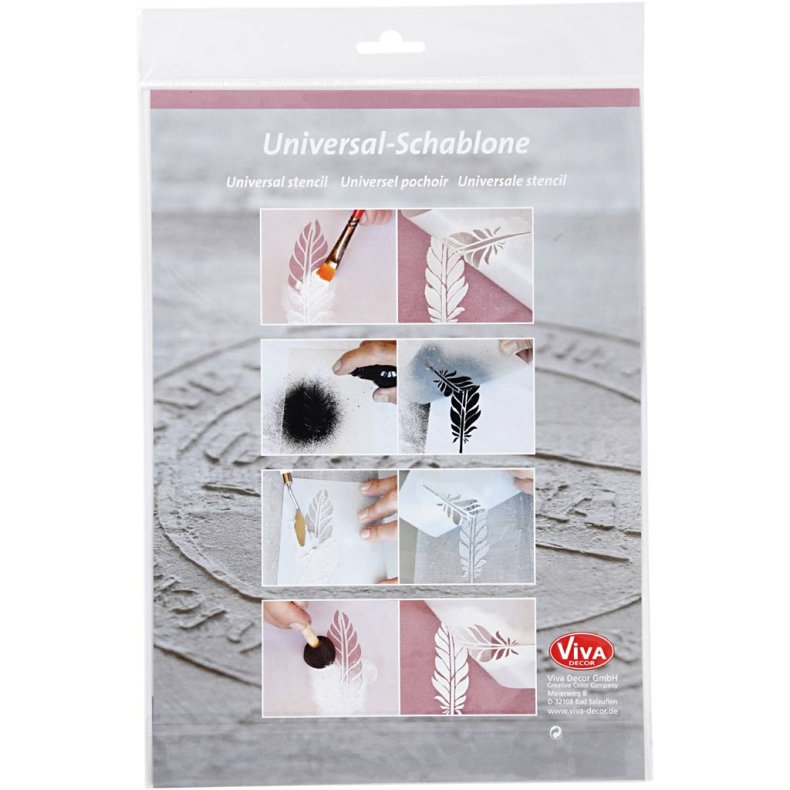 Stencil, filigran blomster, A4, ark 210x297 mm, 1 stk.