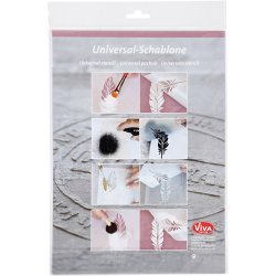 Stencil, engel p&aring; sky, A4, ark 210x297 mm, 1 stk.