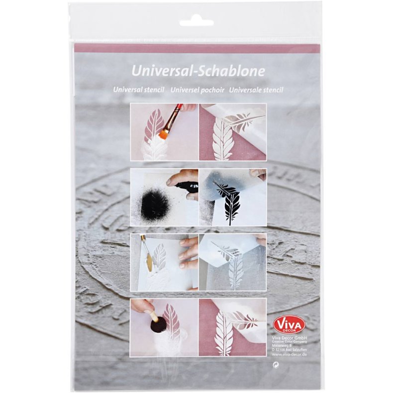 Stencil, engel p&aring; sky, A4, ark 210x297 mm, 1 stk.