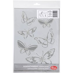 Stencil, sommerfugle, A4, ark 210x297 mm, 1 stk.
