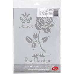 Stencil, rose, A4, ark 210x297 mm, 1 stk.