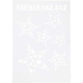 Stencil, stjerneglans, A4, ark 210x297 mm, 1 stk.