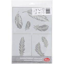 Stencil, fjer, A4, ark 210x297 mm, 1 stk.