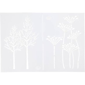 Stencil, efterår, A4, ark 210x297 mm, 1 stk.