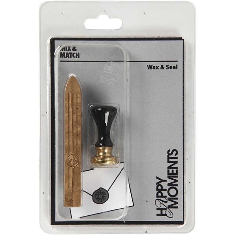 Lak og segl, diam. 17 mm, guld, 1 s&aelig;t