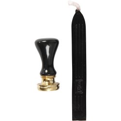 Lak og segl, diam. 17 mm, sort, 1 s&aelig;t