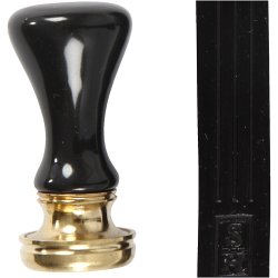 Lak og segl, diam. 17 mm, sort, 1 s&aelig;t