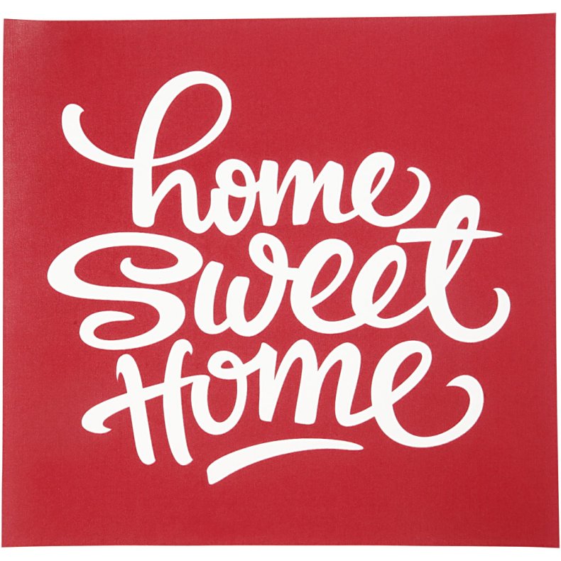 Screen stencil, home sweet home, 20x22 cm, 1 ark