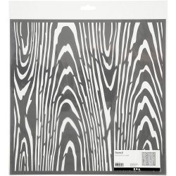 Stencil, tr&aelig;, str. 30,5x30,5 cm, tykkelse 0,31 mm, 1 ark