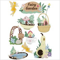 3D Stickers, fe-have, H: 32-64 mm, B: 30-55 mm, tykkelse 7 mm, 9 stk./ 1 pk.