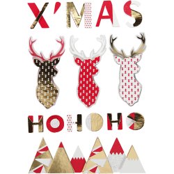 3D Stickers, rensdyr, H: 15-62 mm, B: 14-100 mm, tykkelse 5 mm, 15 stk./ 1 pk.