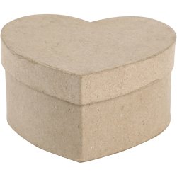 Hjerte&aelig;ske, H: 6 cm, str. 11,5x11,5 cm, 1 stk.