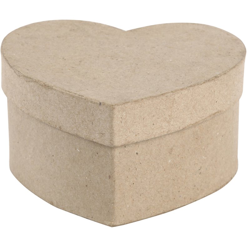 Hjerte&aelig;ske, H: 6 cm, str. 11,5x11,5 cm, 1 stk.