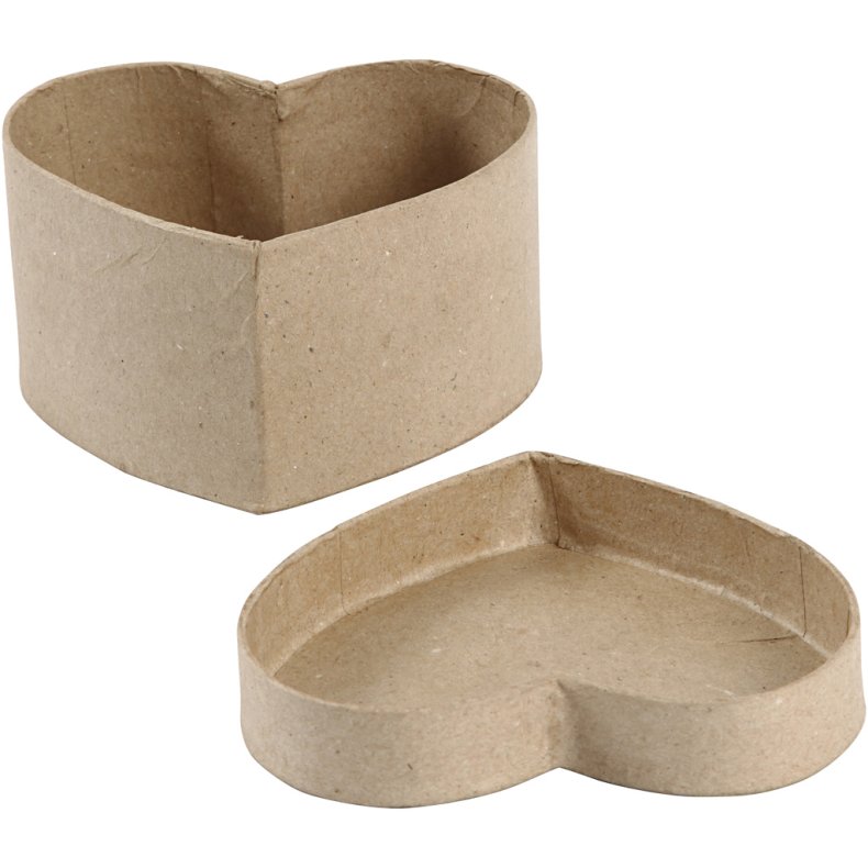 Hjerte&aelig;ske, H: 6 cm, str. 11,5x11,5 cm, 1 stk.