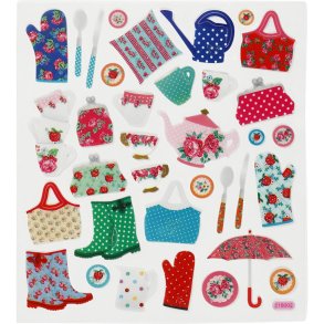 Stickers, haveliv, ark 15x16,5 cm, 1 ark