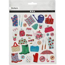 Stickers, haveliv, ark 15x16,5 cm, 1 ark