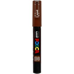 Posca Tusch, nr. PC-1M, streg 0,7 mm, extra-fine, brun, 1 stk.